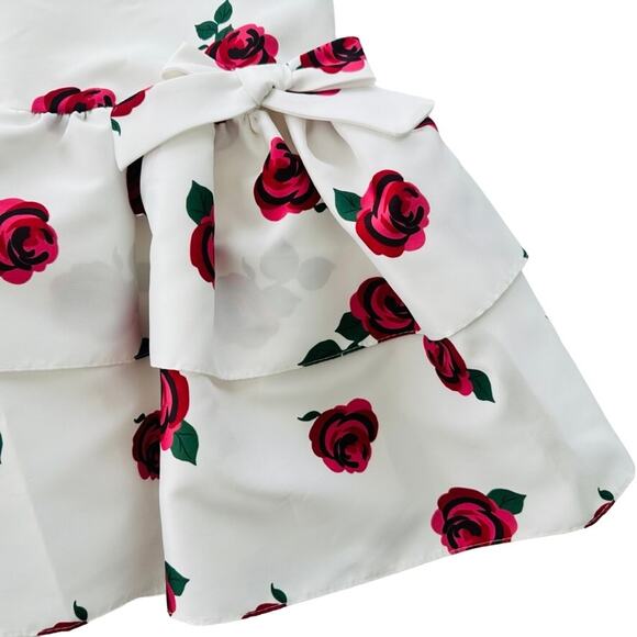 MAMA LUMA GIRLS IVORY & PINK ROSE DRESS NEW Size 9-10 Party Wedding Pageant - Picture 4 of 7